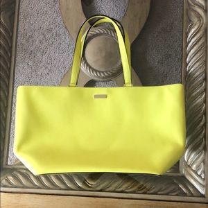 KATE SPADE neon yellow tote purse
